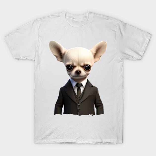 Chihuahua in suit T-Shirt by IDesign23